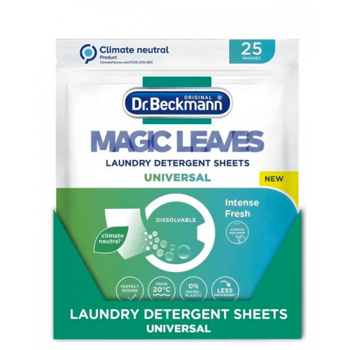 Серветки для прання Dr.Beckmann Magic Leaves універсальні, 25 шт (088112) - 